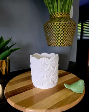 White Shell Vase