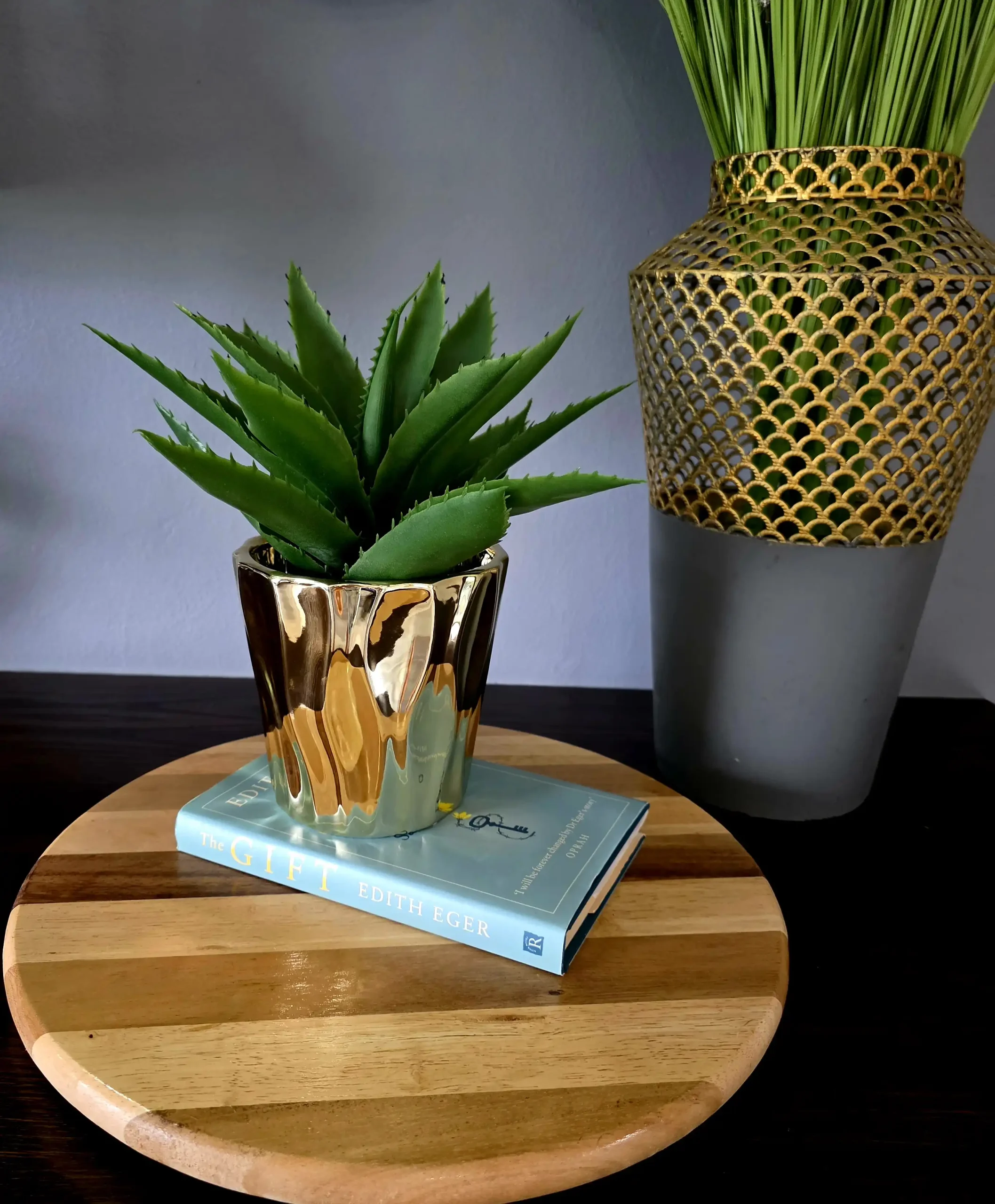 Gold Flower Pot