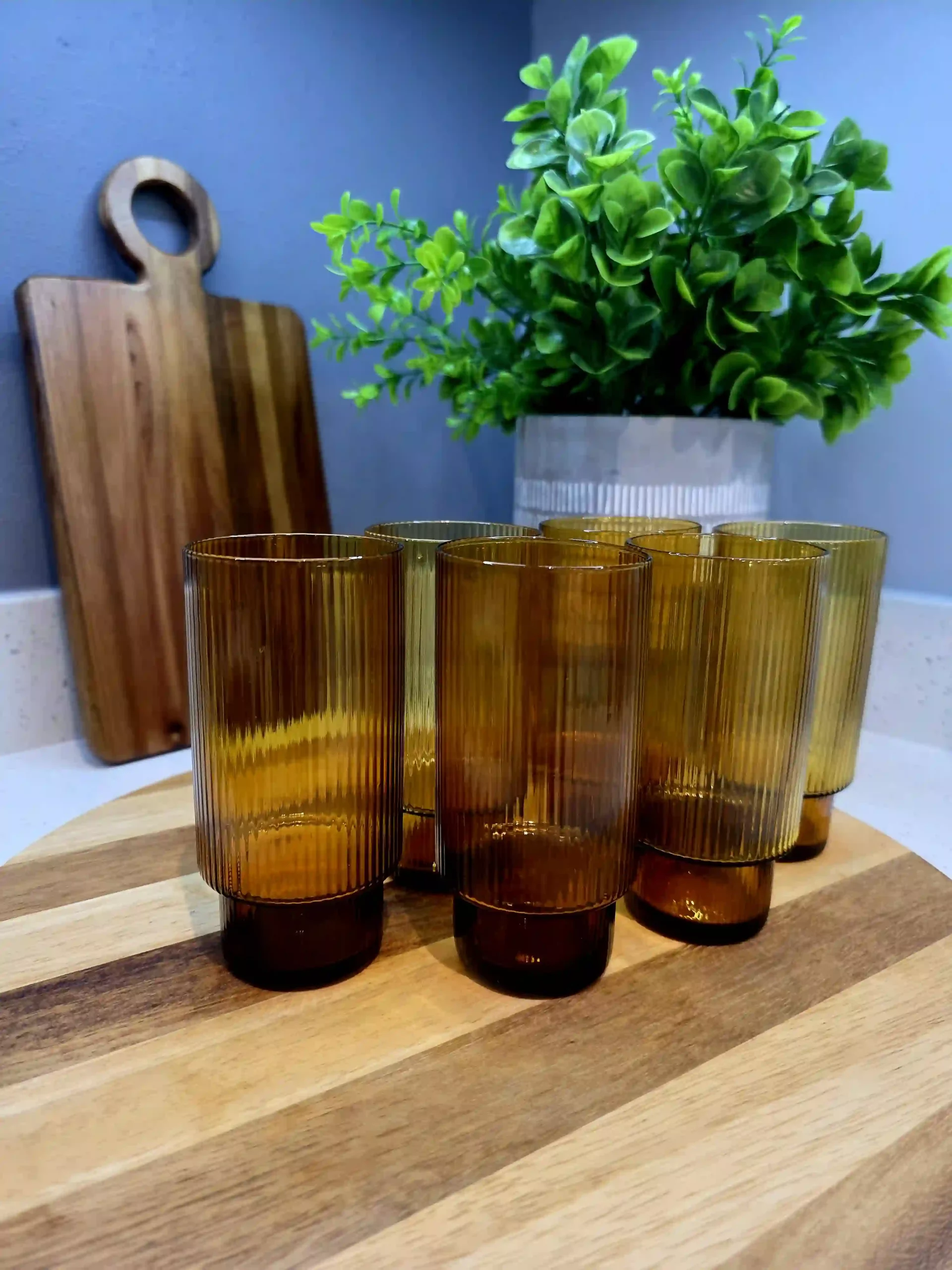 Yellow Gold Glass Set of 6 - Image 2