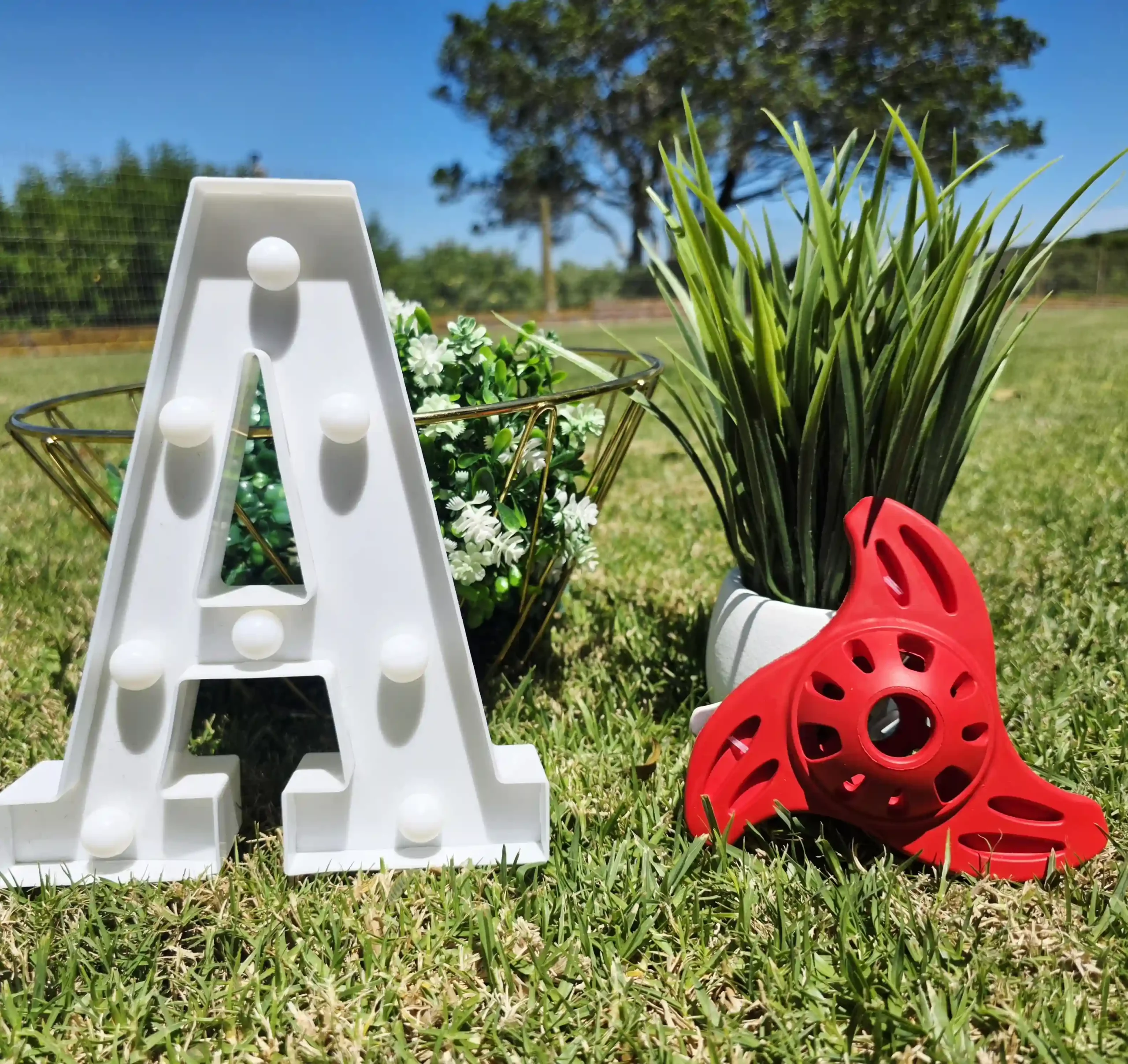 Durable Red Toss and Chew Dog Toy (Fan Shape) - Image 3