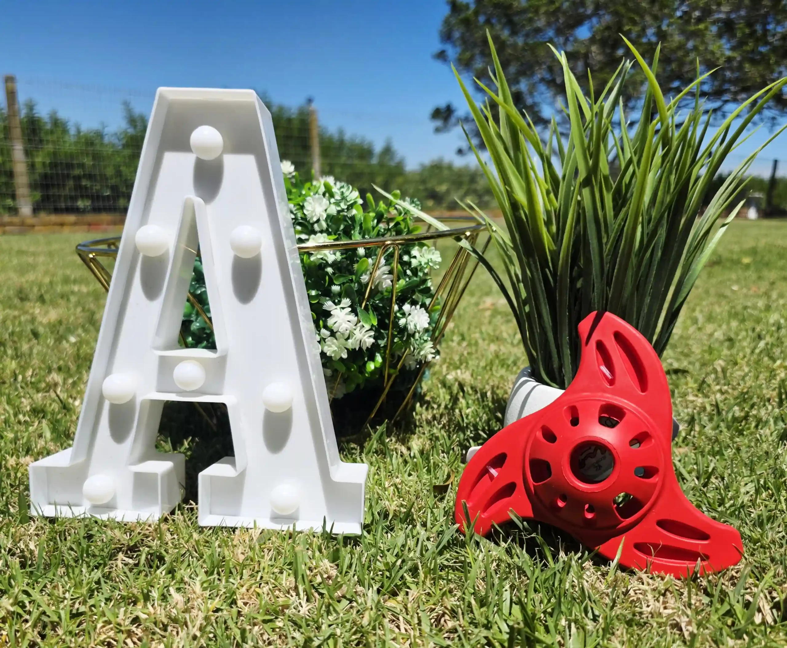 Durable Red Toss and Chew Dog Toy (Fan Shape) - Image 2