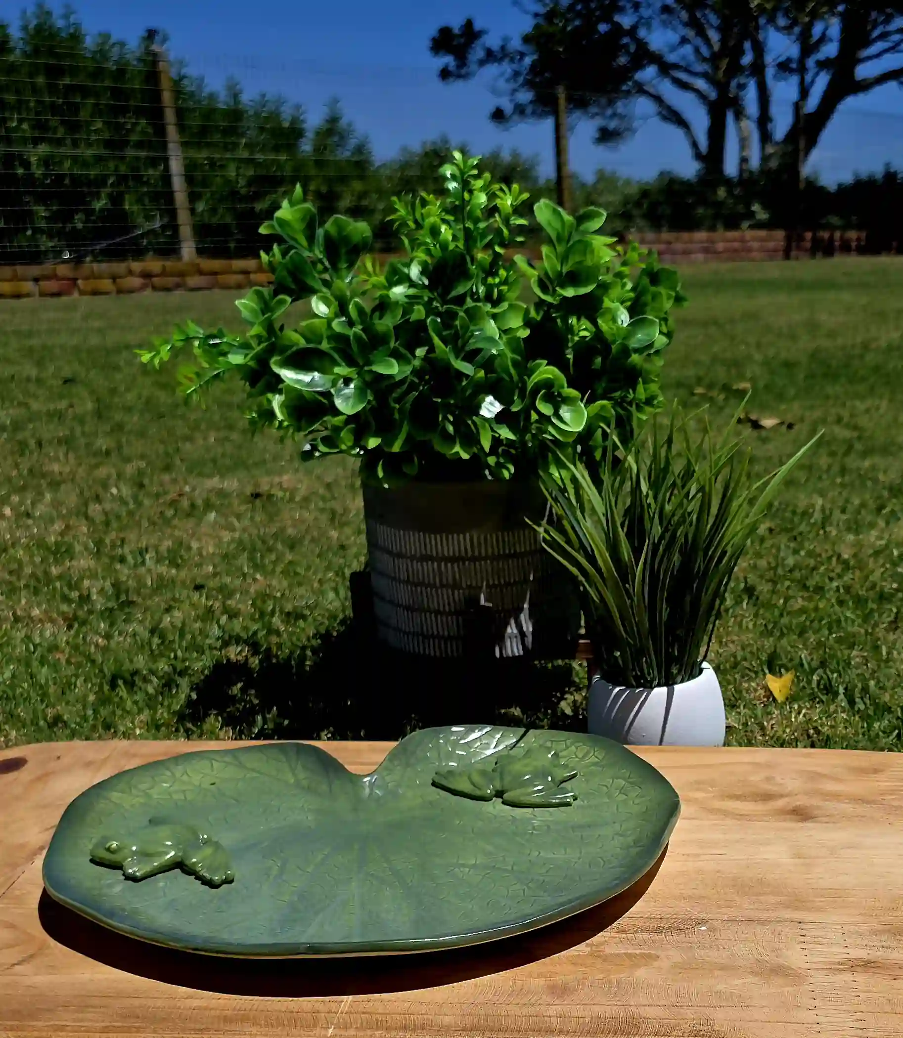 Lotus Plate With Frogs - Image 3