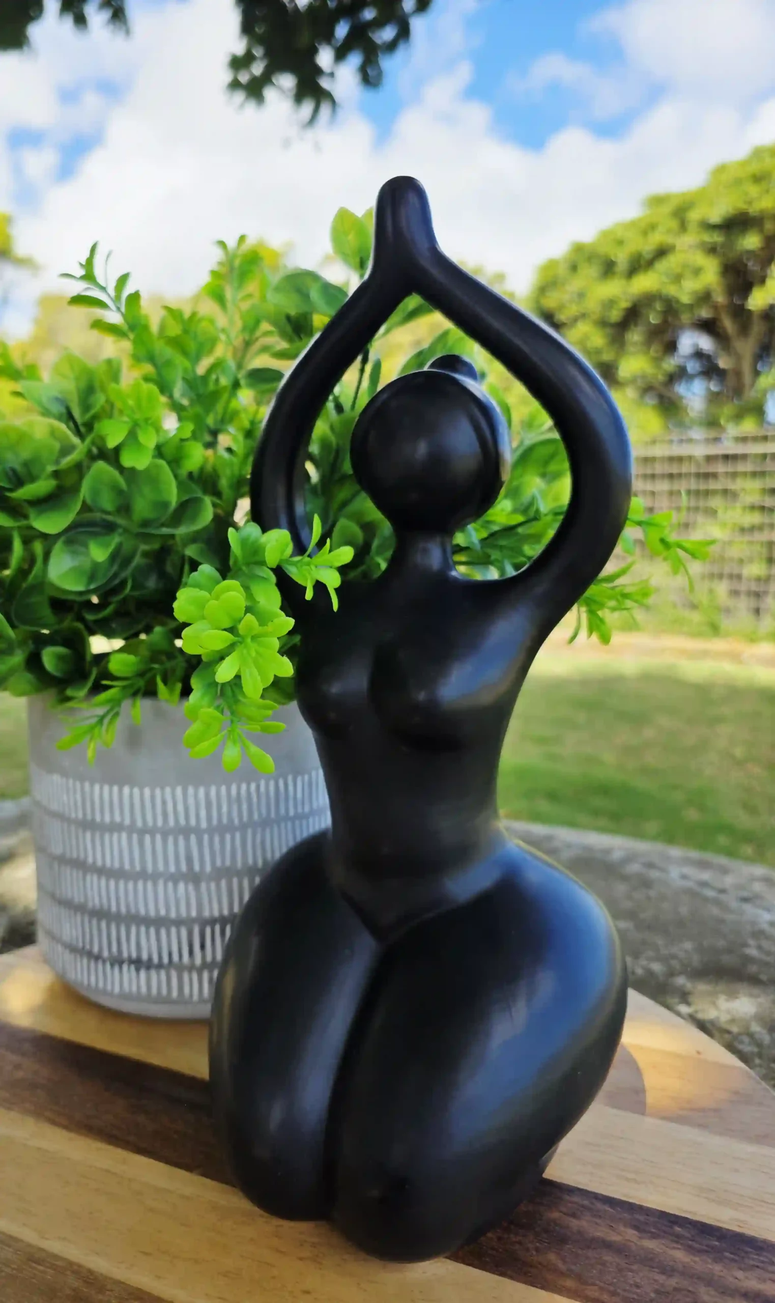 Black Curvy Lady Ornament - Image 3