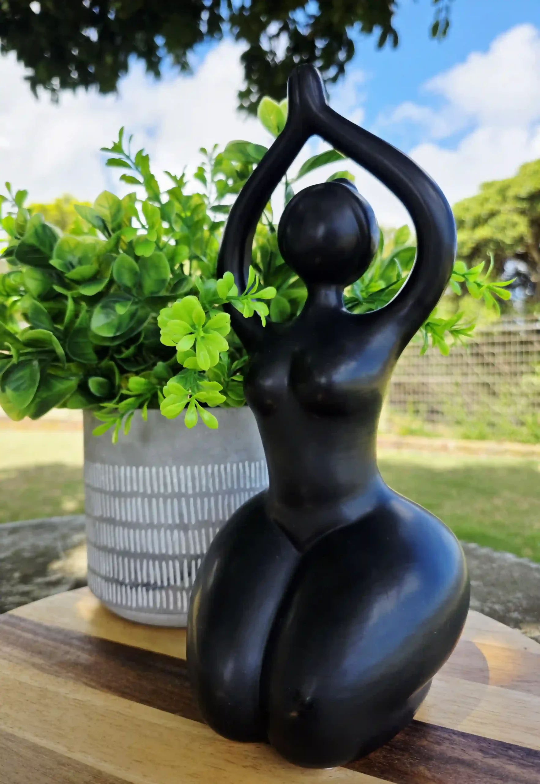 Black Curvy Lady Ornament - Image 4