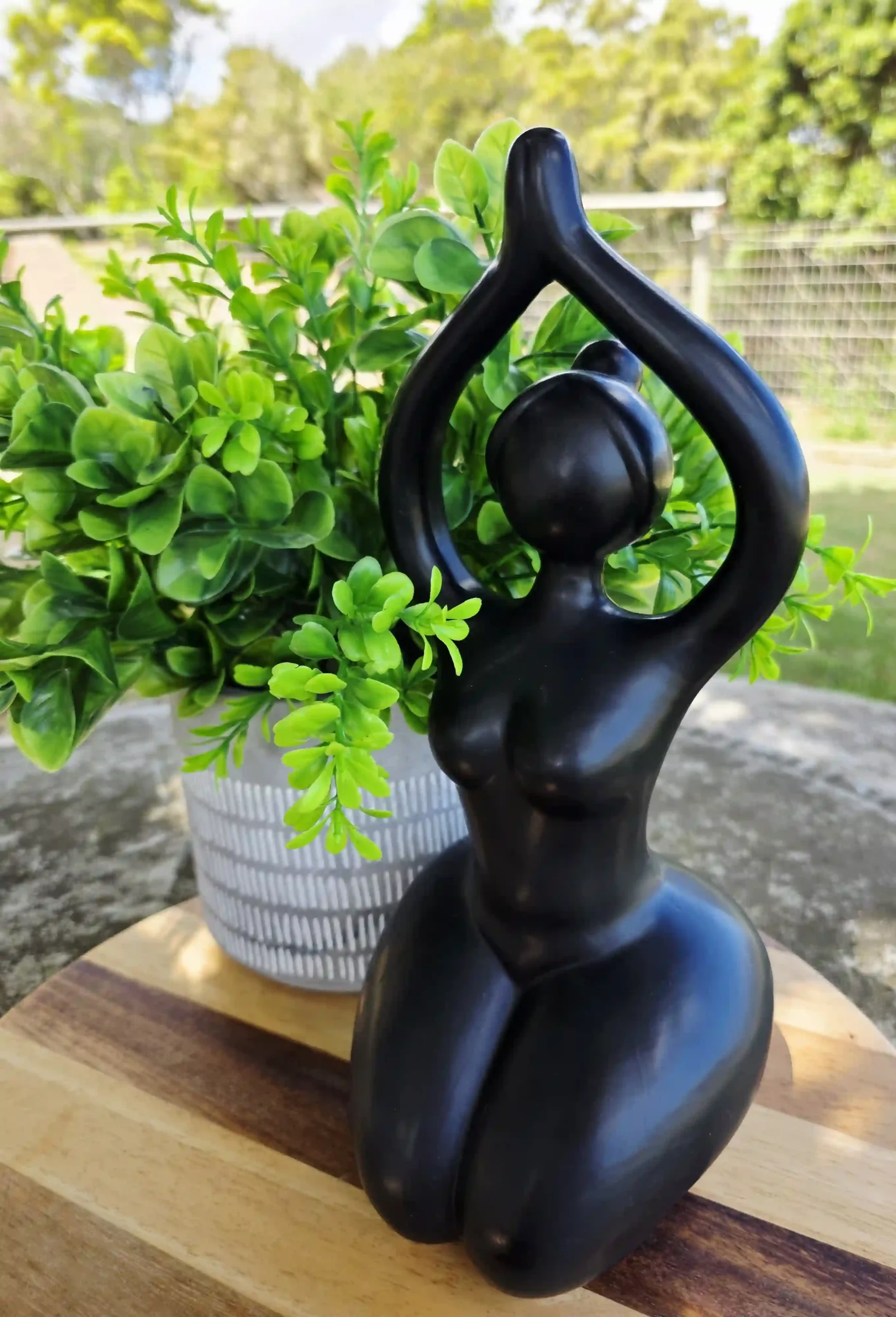Black Curvy Lady Ornament - Image 2
