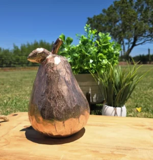 Large Gold Pear Ornament