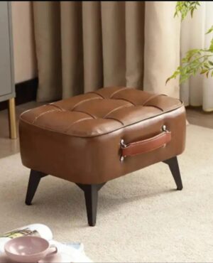 Cozy Light Brown Foot Stool