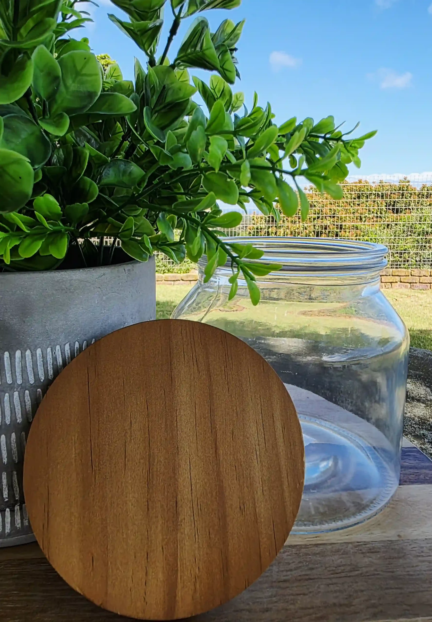 Glass Canister - 2.3L with wooden lid