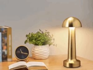 Mushroom shaped Metal Touch Table Lamp