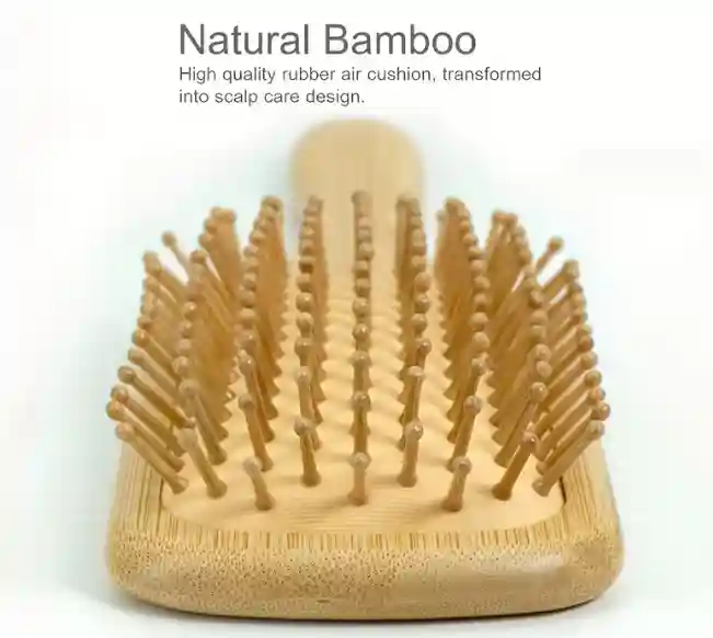 Handmade Bamboo Square Comb with Sunflower Print - Image 3