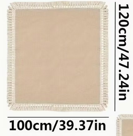 Luxury Soft Breathable Double-Layer Khaki Throw - Image 3