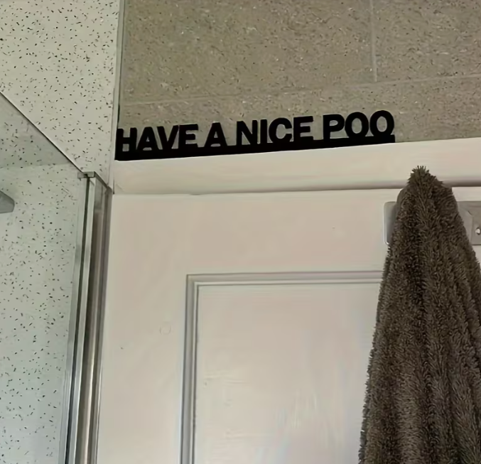 "Have a Nice Poo" Black Sign - 2D Flat - Image 2