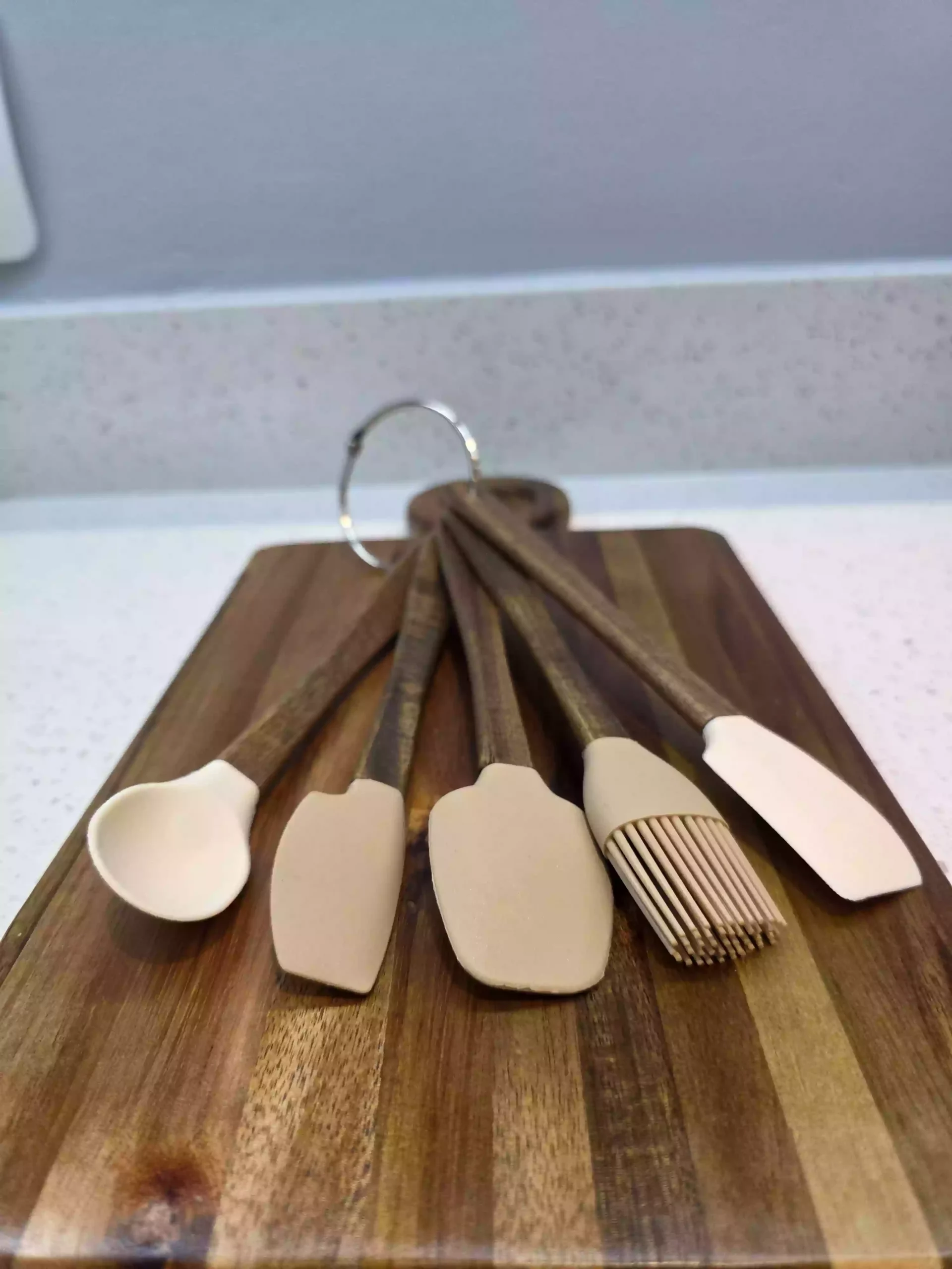 5-Piece Mini Silicone & Wood Baking Toolset - Image 2