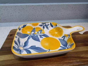 Ceramic Handled Tapas Dish – Oranges