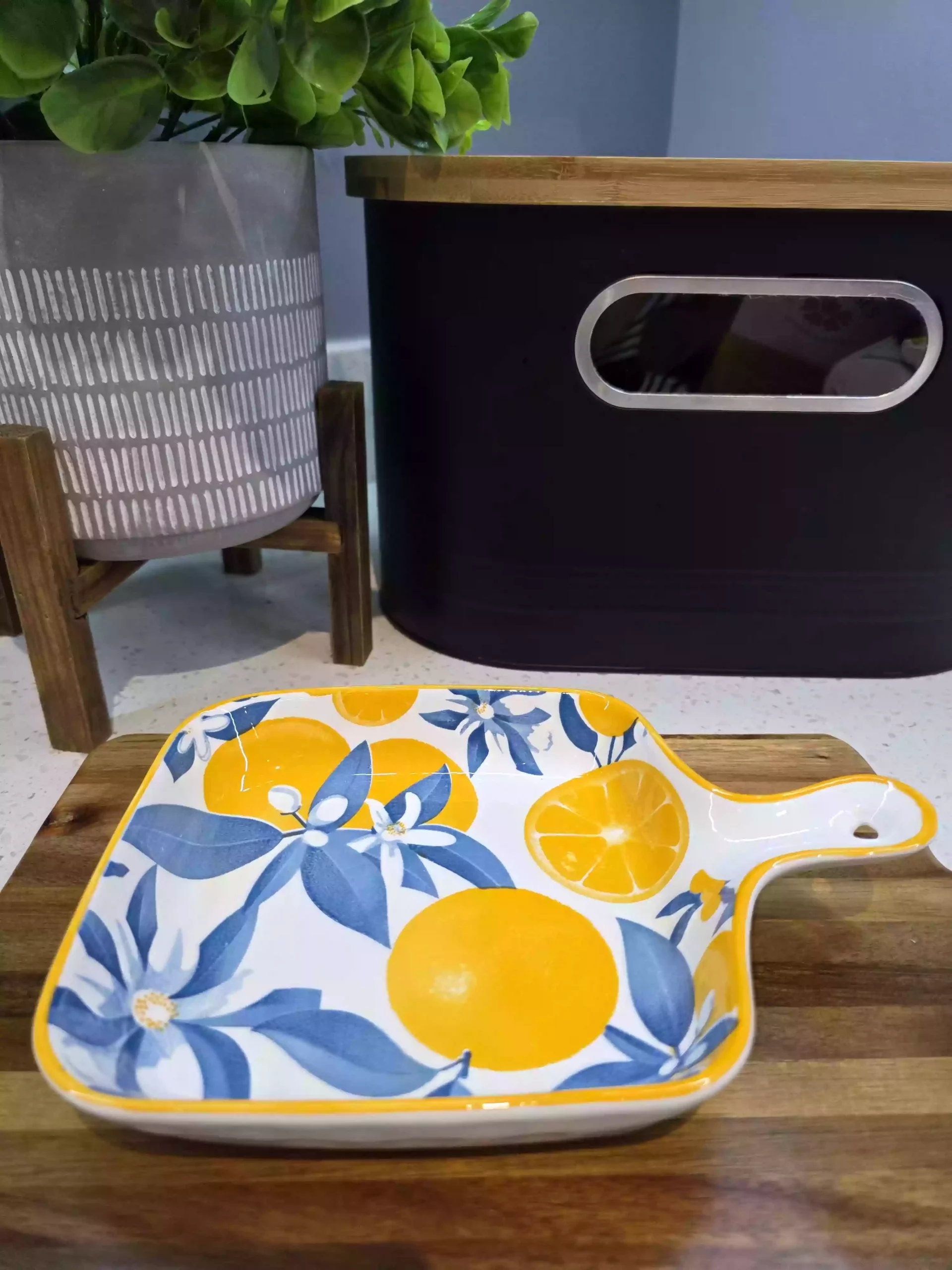Ceramic Handled Tapas Dish – Oranges - Image 2