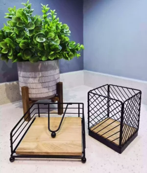 2-Piece Kitchen Counter Organizer Set (Napkin & Cutlery Holder)