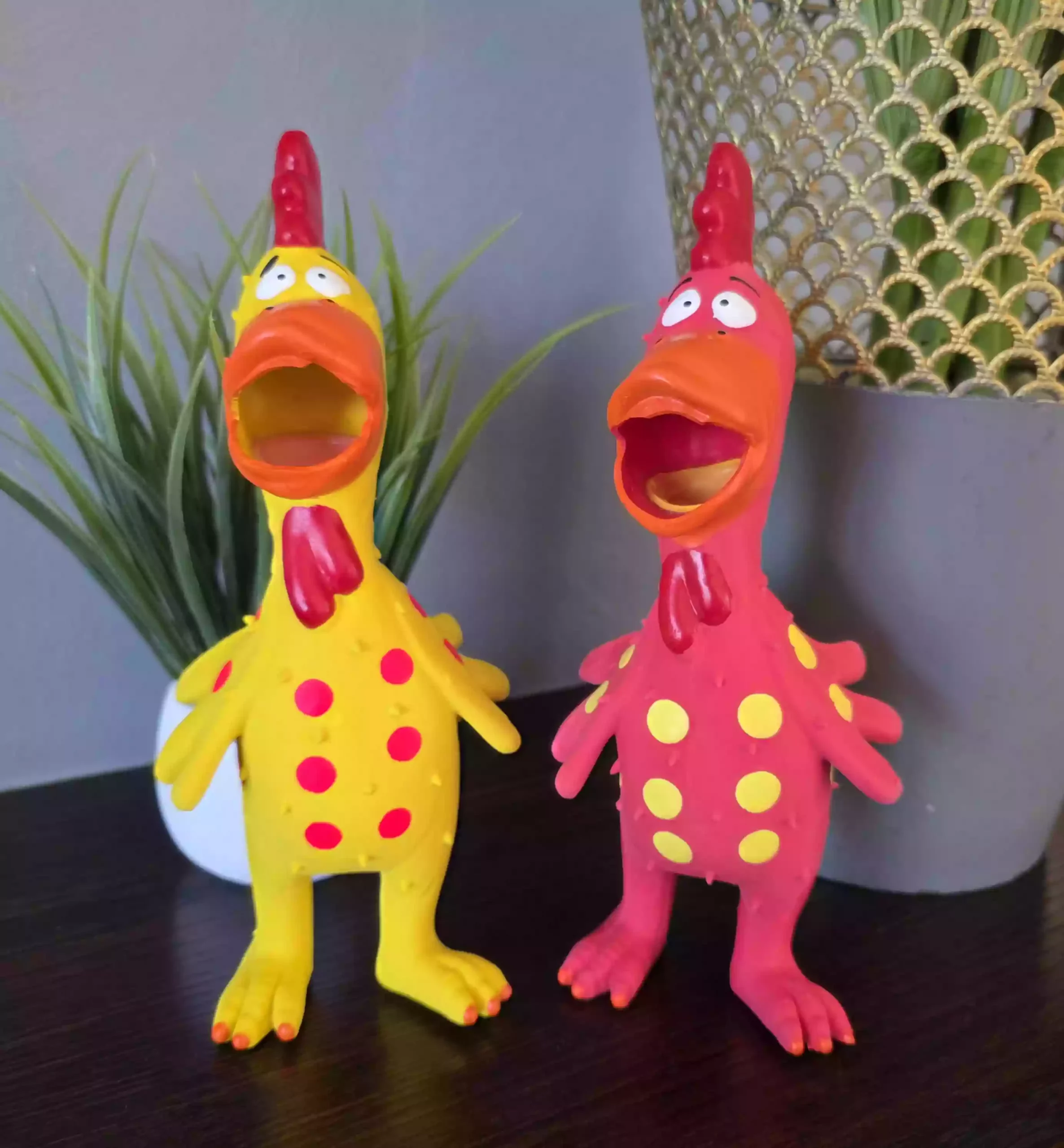 Chicken Dog Toy with Squeak