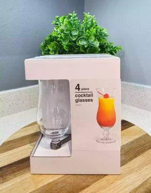 4-Piece Curved Cocktail Glass Set